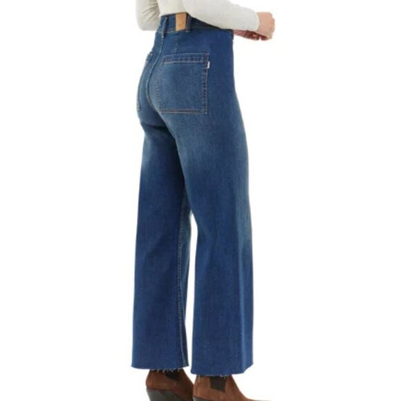 Articles of Society Carine High Rise Wide Leg Relaxed Fit Raw Hem Jeans Size 26 - Picture 5 of 13